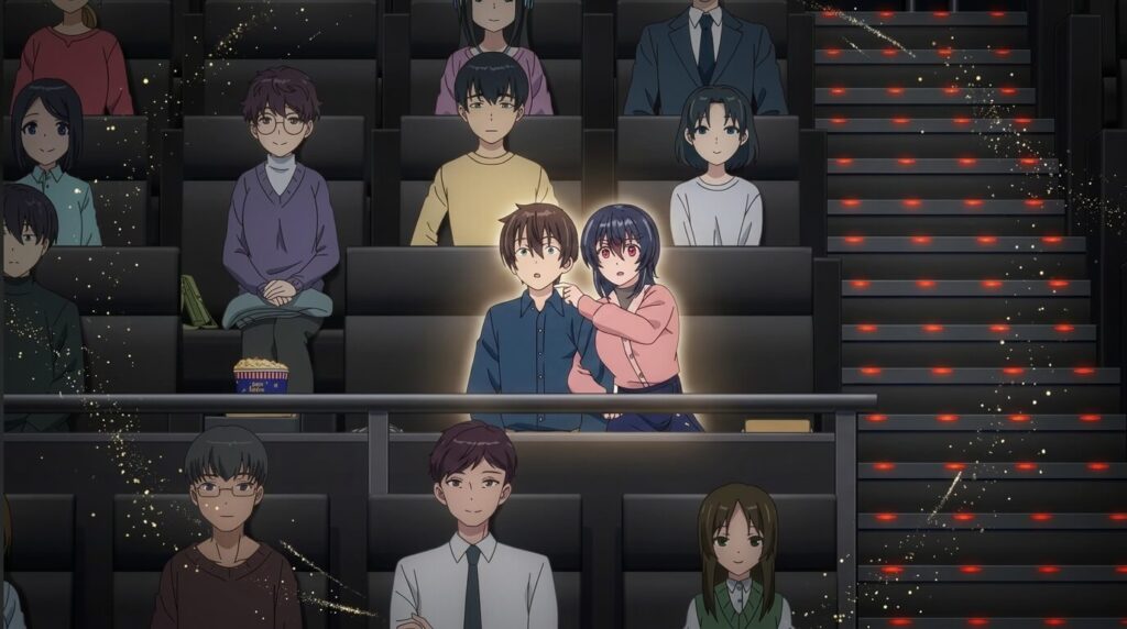 I Made Friends with the Second Prettiest Girl in My Class episódio 7: Maki precisa resolver seus problemas ou vai perder a garota 2 I Made Friends with the Second Prettiest Girl in My Class episodio 7 Maki e umi juntos no cinema